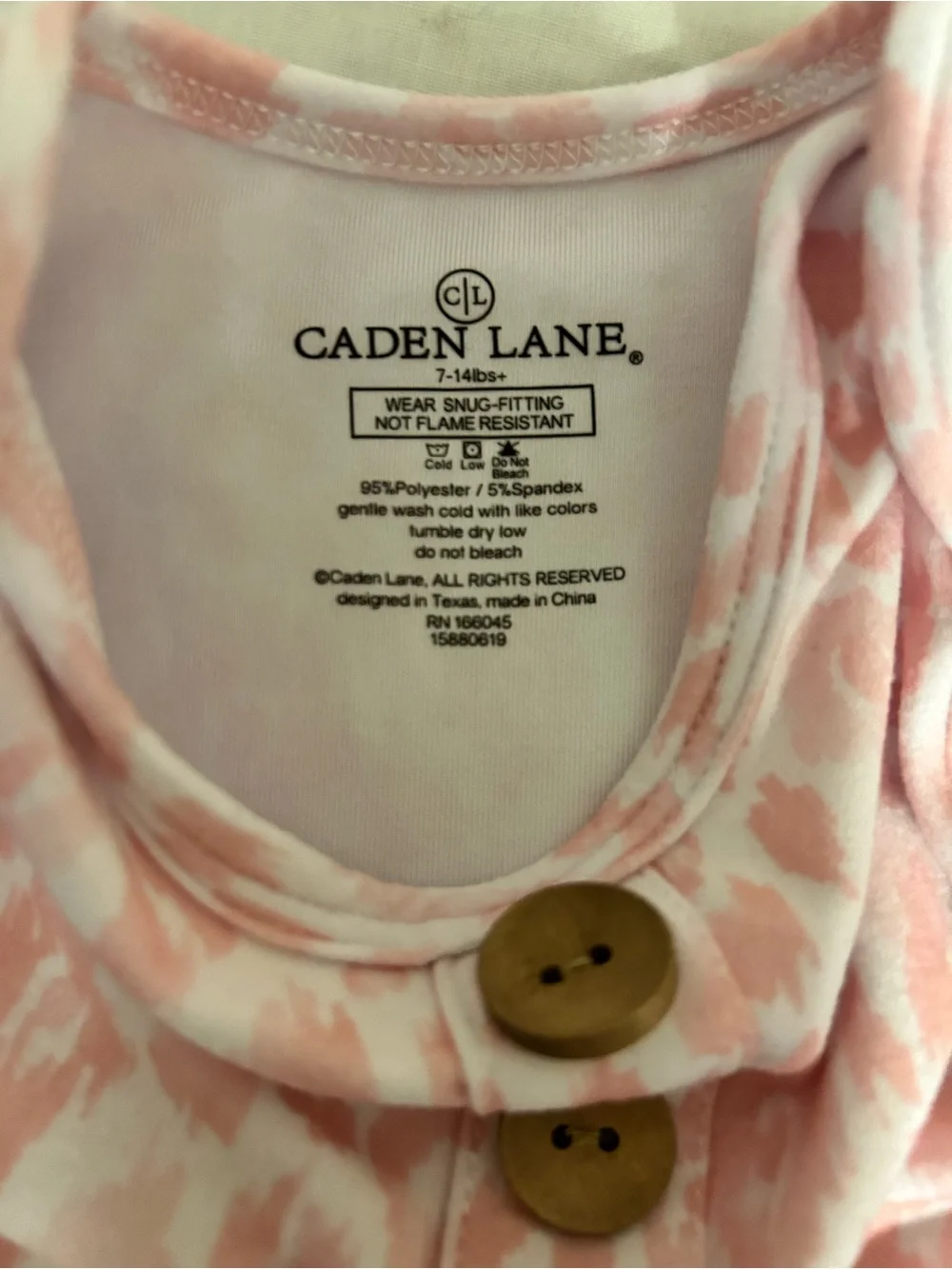 Two Caden Lane NewBorn Baby Girl Knotted Night Gowns 7-14 lbs/EUC